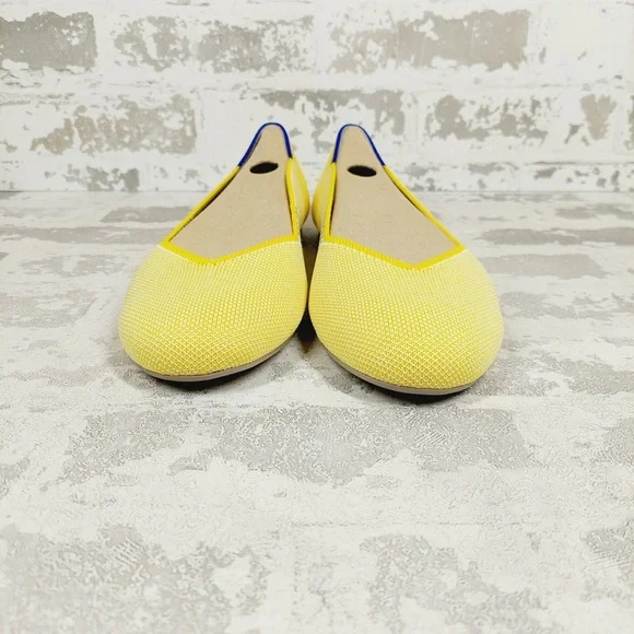 NEW Rothy's The Flat Lemon Stripe Slip On Round Toe Ballet Shoes  F298 - Picture 4 of 8